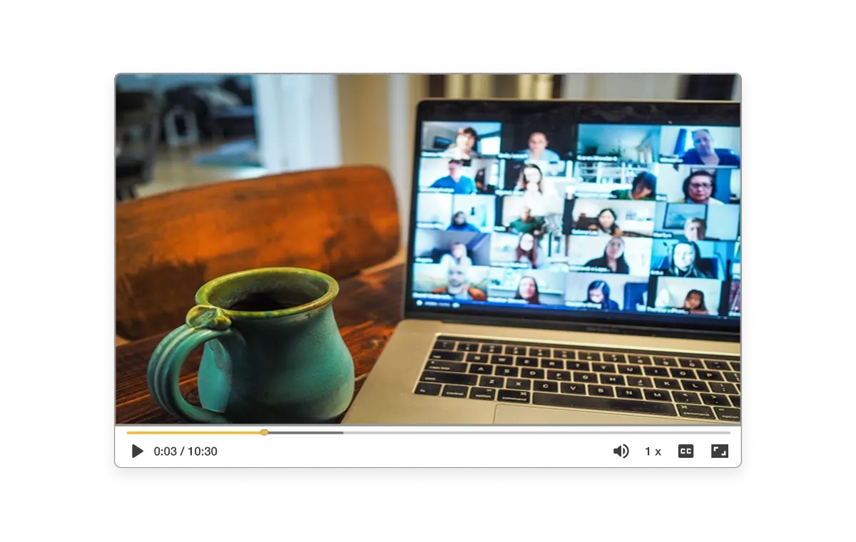Webinar video creator enabling real-time engagement, knowledge sharing, and content repurposing for social media and emails.